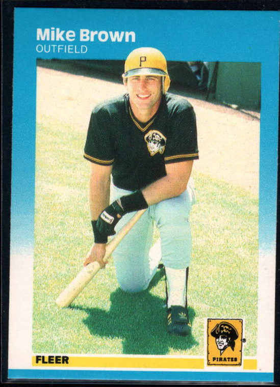 1987 Fleer #607 Mike Brown NM Pittsburgh Pirates 