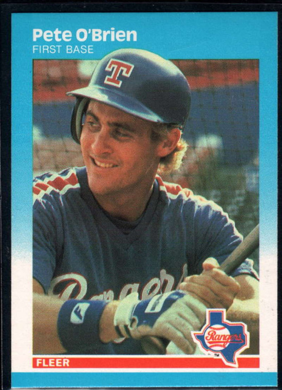 1987 Fleer #132 Pete O'Brien NM Texas Rangers 