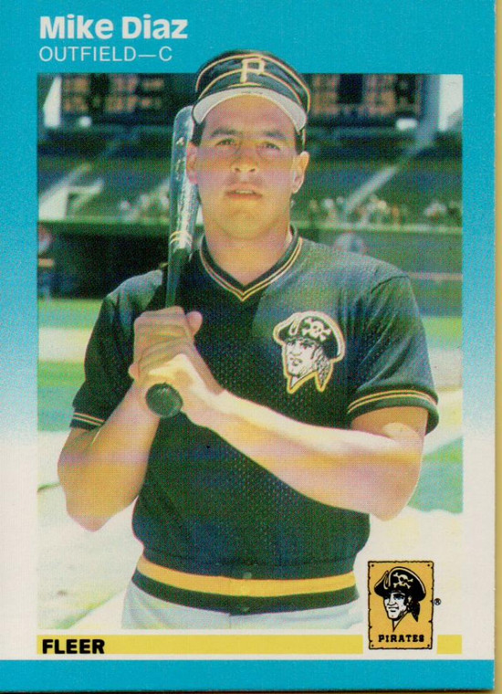 1987 Fleer #609 Mike Diaz NM RC Rookie Pittsburgh Pirates 
