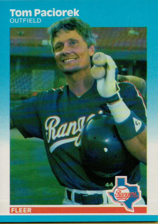 1987 Fleer #133 Tom Paciorek NM Texas Rangers 