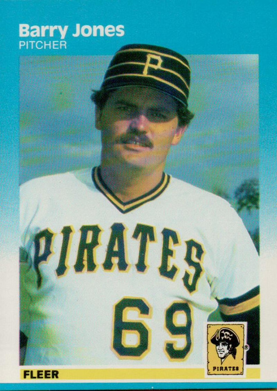 1987 Fleer #611 Barry Jones NM RC Rookie Pittsburgh Pirates 
