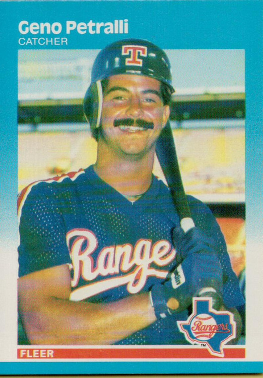 1987 Fleer #135 Geno Petralli NM Texas Rangers 