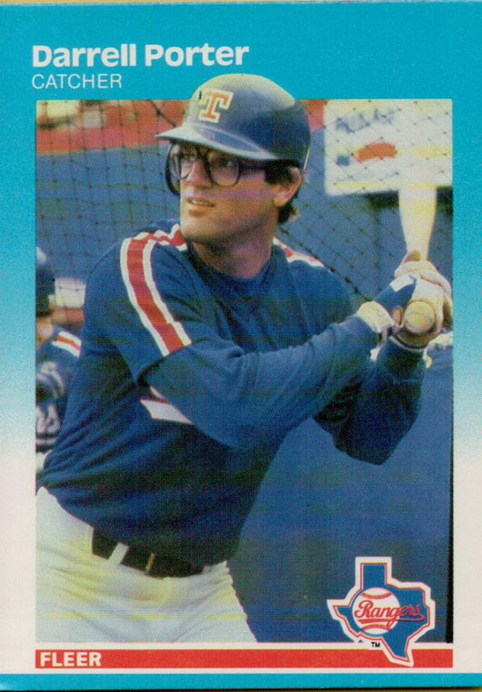 1987 Fleer #136 Darrell Porter NM Texas Rangers 