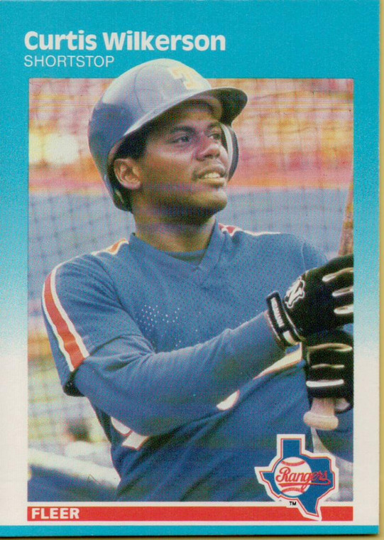 1987 Fleer #141 Curtis Wilkerson NM Texas Rangers 