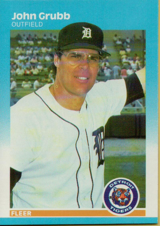 1987 Fleer #152 Johnny Grubb NM Detroit Tigers 