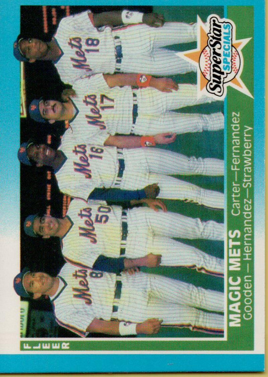 SOLD 17360 1987 Fleer #629 Gary Carter/Sid Fernandez/Dwight Gooden/Keith Hernandez/and Darryl Strawberry Magic Mets NM New York Met