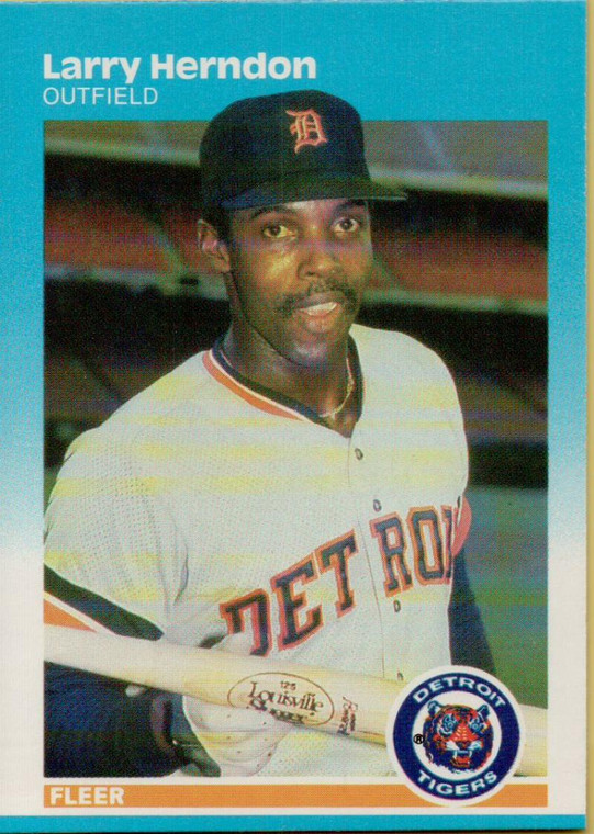 1987 Fleer #154 Larry Herndon NM Detroit Tigers 