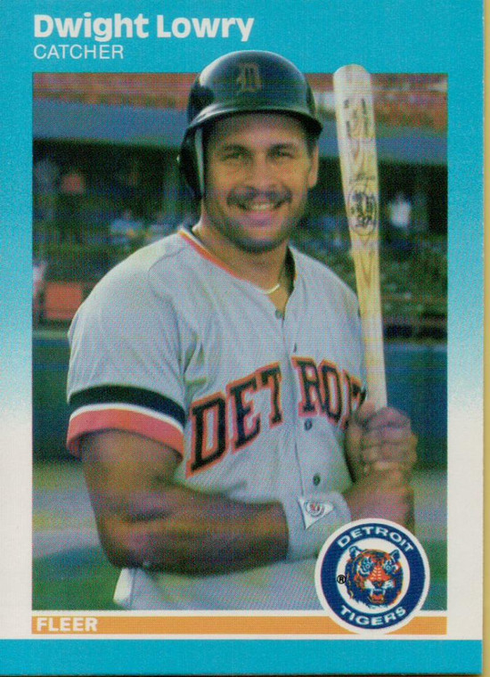 1987 Fleer #157 Dwight Lowry NM RC Rookie Detroit Tigers 
