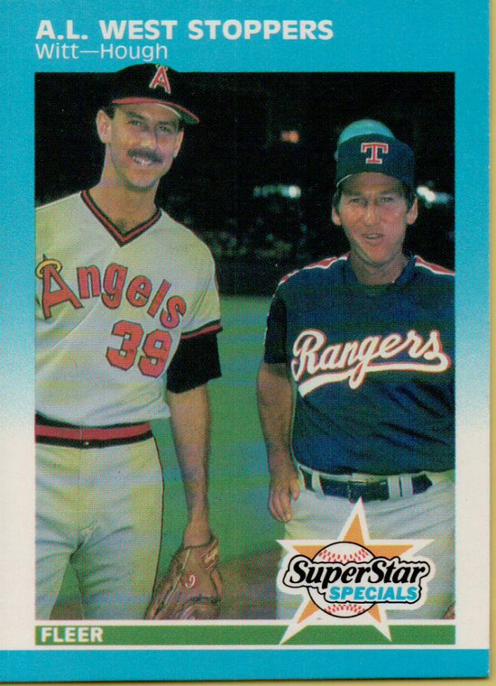 1987 Fleer #641 Mike Witt/Charlie Hough AL West Stoppers NM California Angels/Texas Rangers 