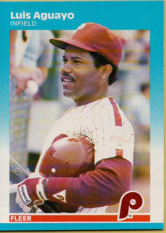 1987 Fleer #169 Luis Aguayo NM Philadelphia Phillies 