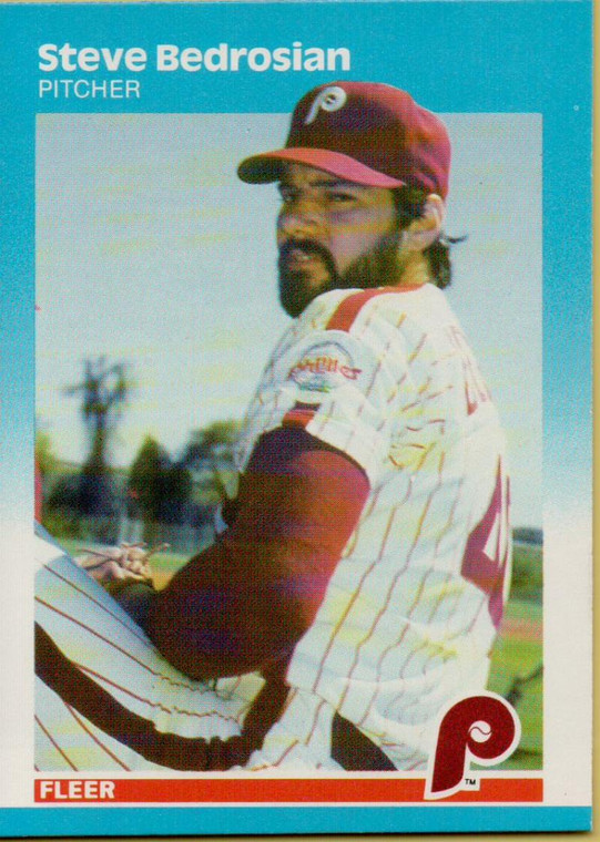 1987 Fleer #170 Steve Bedrosian NM Philadelphia Phillies 