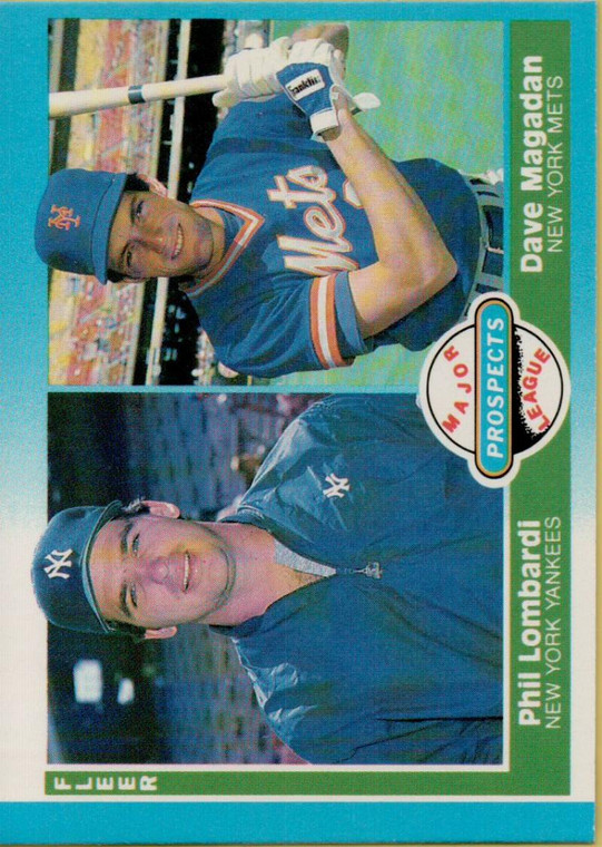 1987 Fleer #648 Phil Lombardi/Dave Magadan Prospects NM RC Rookie New York Yankees/New York Mets 