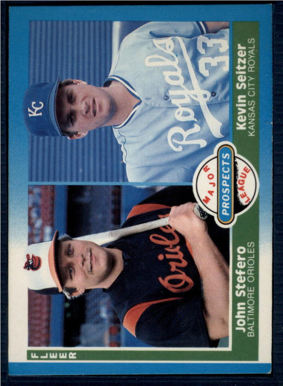 1987 Fleer #652 John Stefero/Kevin Seitzer Prospects NM RC Rookie Baltimore Orioles/Kansas City Royals 