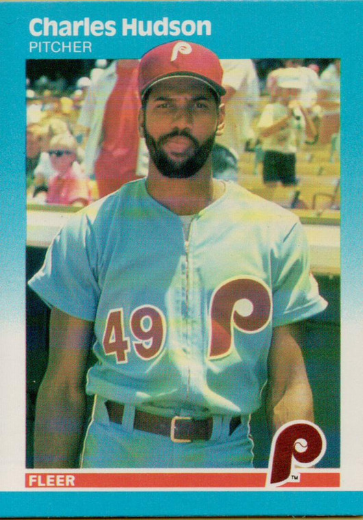 1987 Fleer #176 Charles Hudson NM Philadelphia Phillies 