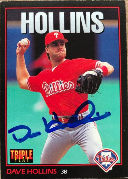 Dave Hollins Autographed 1993 Triple Play #38