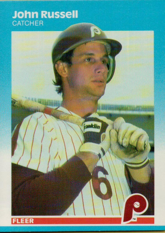 1987 Fleer #184 John Russell NM Philadelphia Phillies 