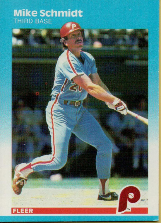 1987 Fleer #187 Mike Schmidt NM Philadelphia Phillies 