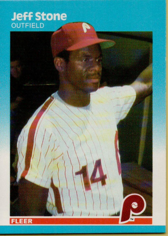 1987 Fleer #189 Jeff Stone NM Philadelphia Phillies 