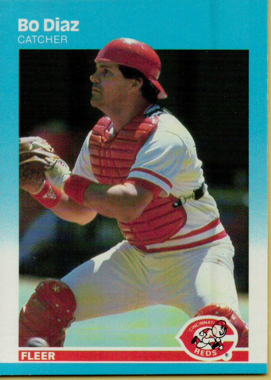 1987 Fleer #200 Bo Diaz NM Cincinnati Reds 