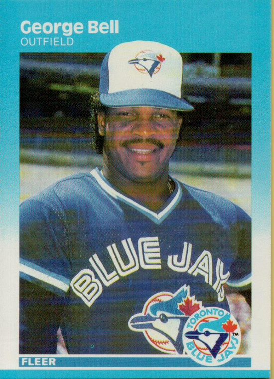 SOLD 16951 1987 Fleer #220 George Bell NM Toronto Blue Jays 