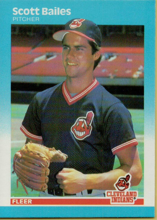1987 Fleer #242 Scott Bailes NM RC Rookie Cleveland Indians 
