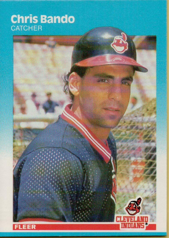 1987 Fleer #243 Chris Bando NM Cleveland Indians 