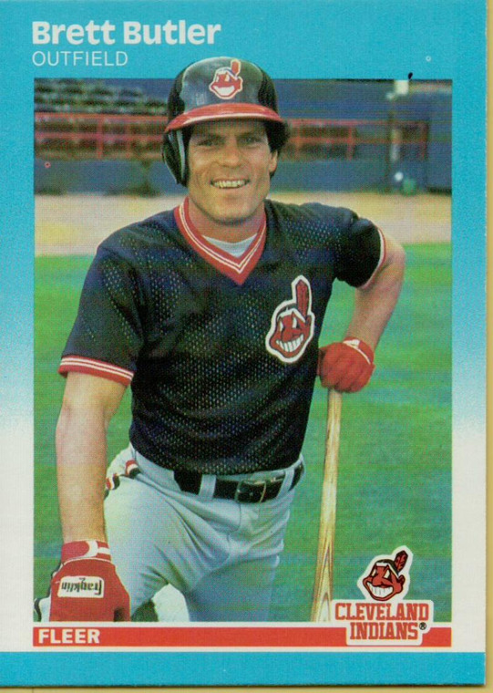 1987 Fleer #246 Brett Butler NM Cleveland Indians 