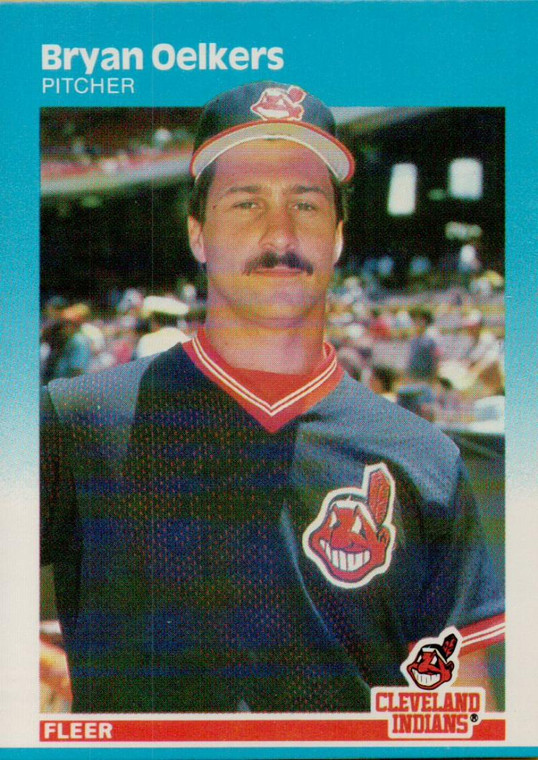 1987 Fleer #257 Bryan Oelkers NM Cleveland Indians 