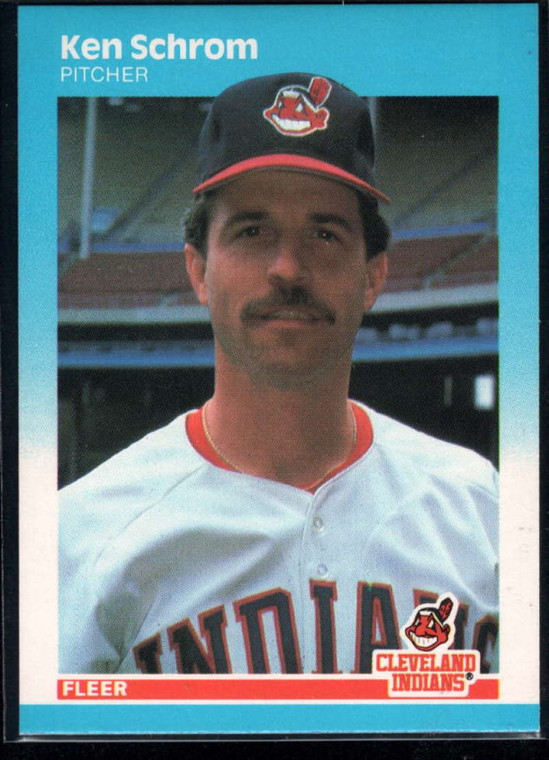 1987 Fleer #258 Ken Schrom NM Cleveland Indians 