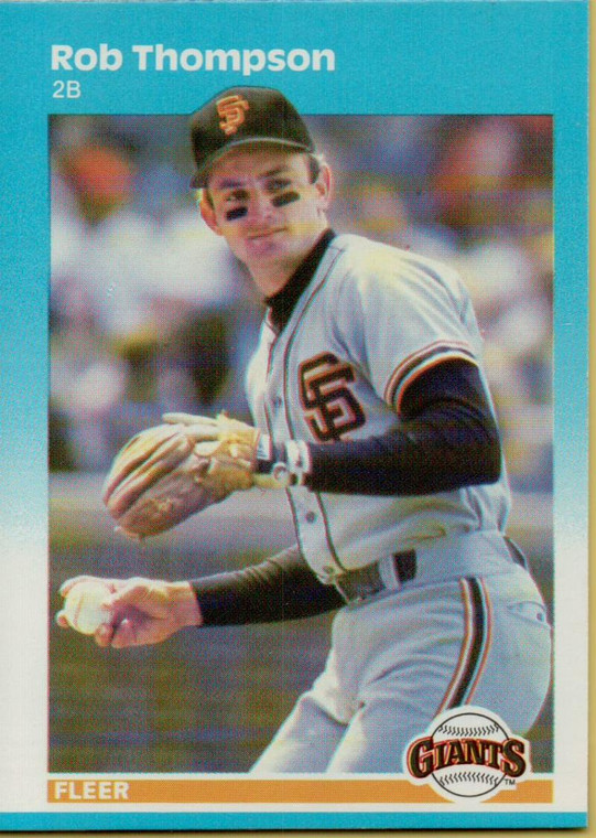 1987 Fleer #285 Robby Thompson NM RC Rookie San Francisco Giants 