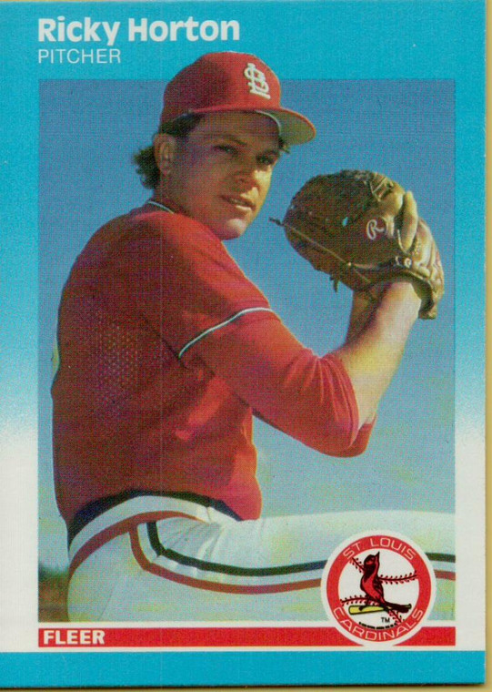 SOLD 17028 1987 Fleer #297 Ricky Horton NM St. Louis Cardinals 