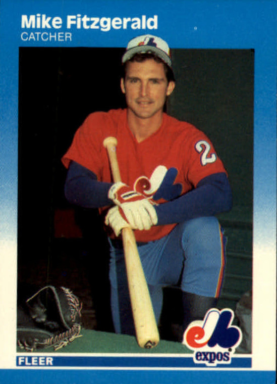 1987 Fleer #317 Mike Fitzgerald NM Montreal Expos 