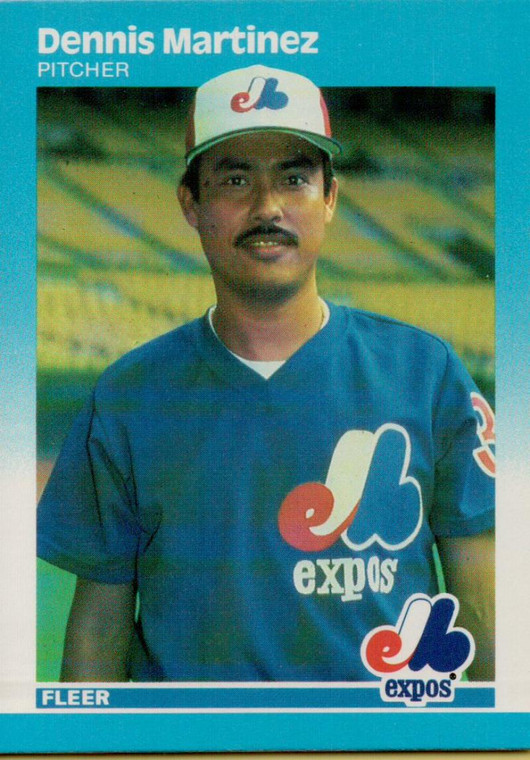 1987 Fleer #324 Dennis Martinez NM Montreal Expos 