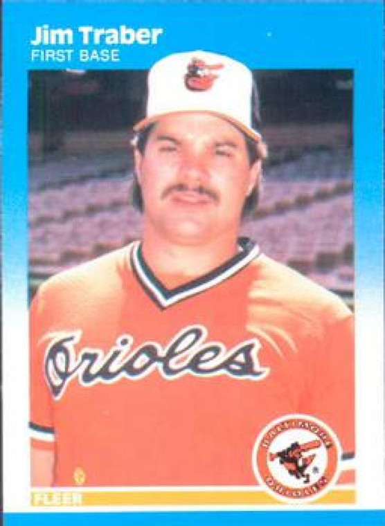 1987 Fleer #482 Jim Traber NM Baltimore Orioles 