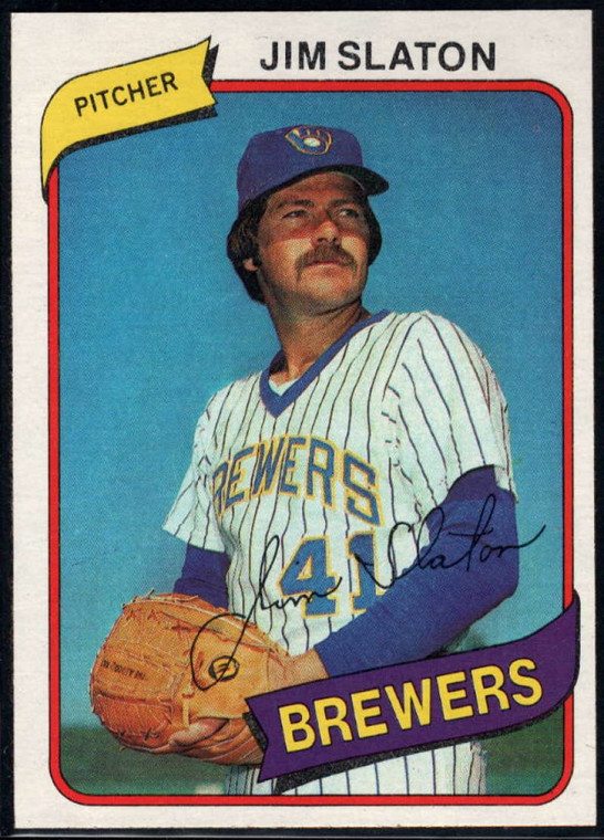 1980 Topps #24 Jim Slaton VG Milwaukee Brewers 