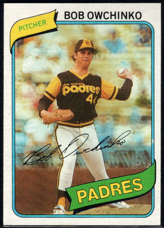 1980 Topps #79 Bob Owchinko VG San Diego Padres 