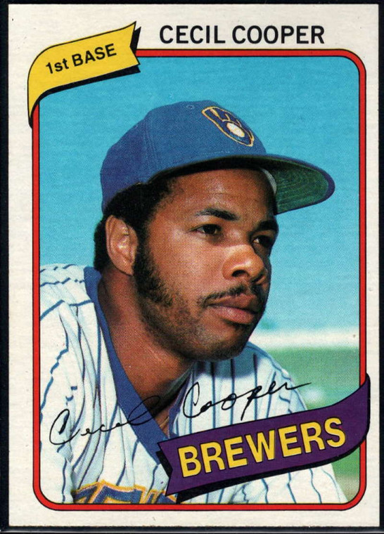 1980 Topps #95 Cecil Cooper VG Milwaukee Brewers 