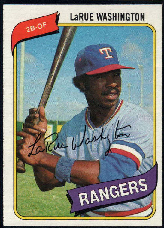 1980 Topps #233 LaRue Washington VG RC Rookie Texas Rangers 