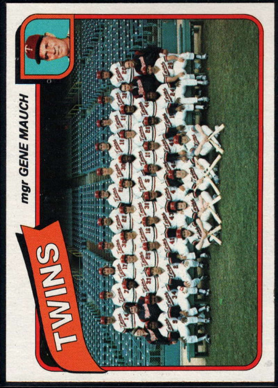 1980 Topps #328 Gene Mauch MG VG Minnesota Twins 