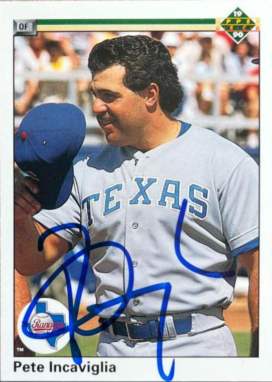 Pete Incaviglia Autographed 1990 Upper Deck #333