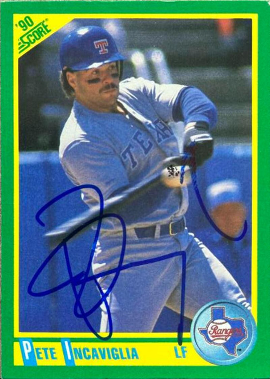 Pete Incaviglia Autographed 1990 Score #93