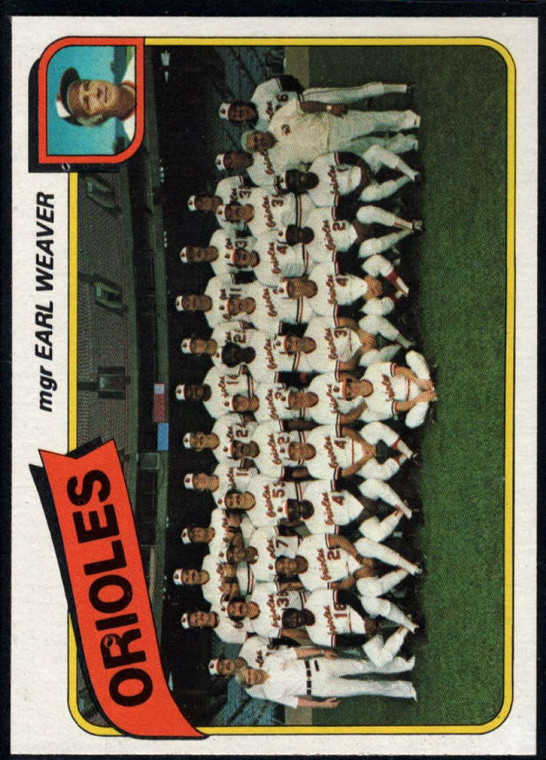 1980 Topps #404 Earl Weaver MG VG Baltimore Orioles 