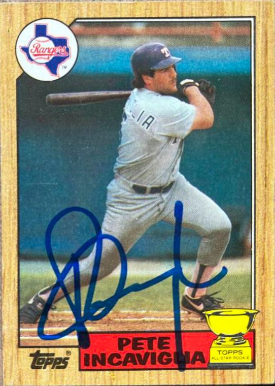 Pete Incaviglia Autographed 1987 Topps #550