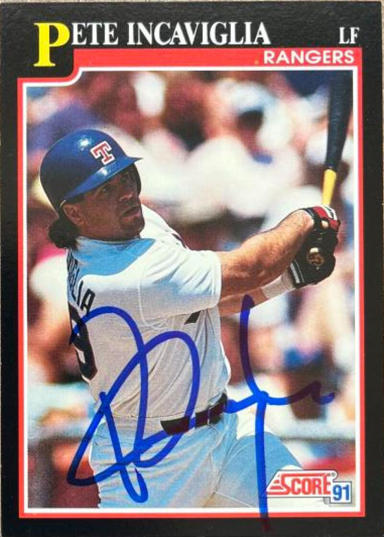 Pete Incaviglia Autographed 1991 Score #278