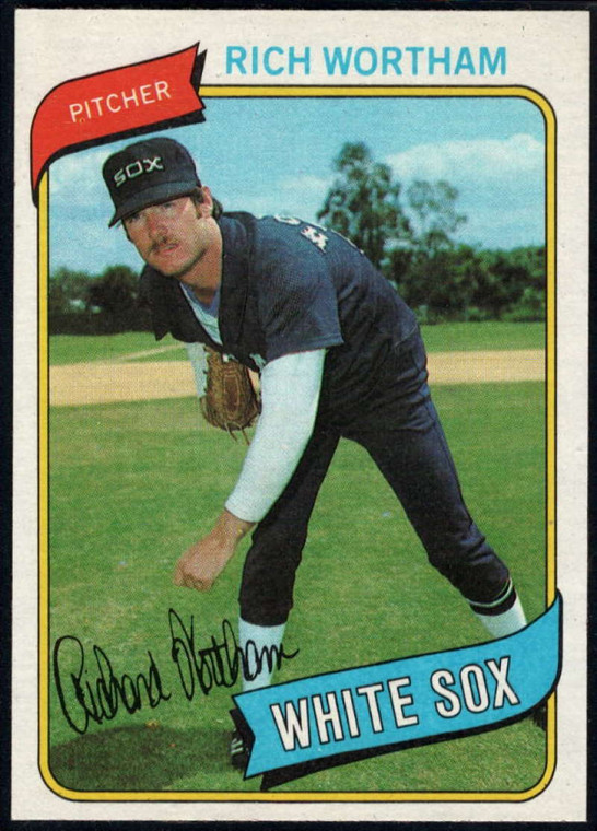 1980 Topps #502 Rich Wortham DP VG RC Rookie Chicago White Sox 