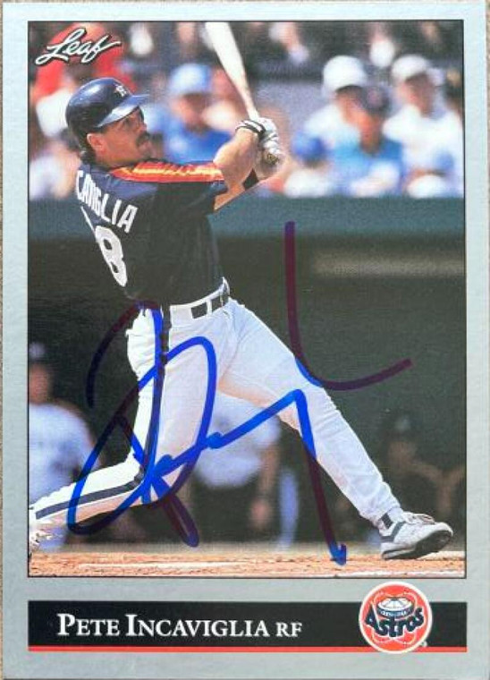 Pete Incaviglia Autographed 1992 Leaf #458