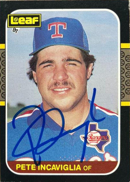 Pete Incaviglia Autographed 1987 Leaf #185