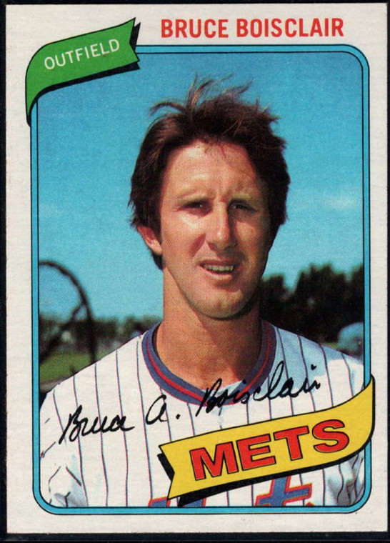 1980 Topps #654 Bruce Boisclair DP VG New York Mets 