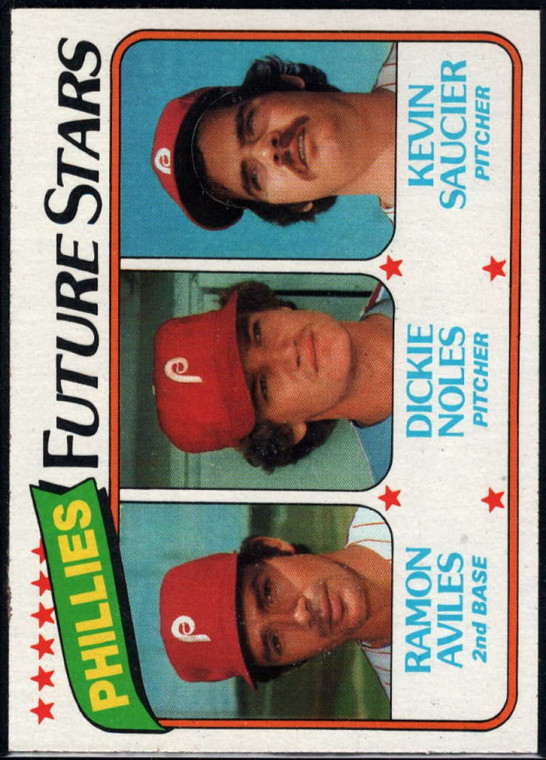 SOLD 18077 1980 Topps #682 Ramon Aviles/Dickie Noles/Kevin Saucier Phillies Future Stars VG RC Rookie Philadelphia Phillies 