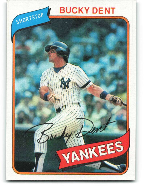 1980 Topps #60 Bucky Dent VG New York Yankees 